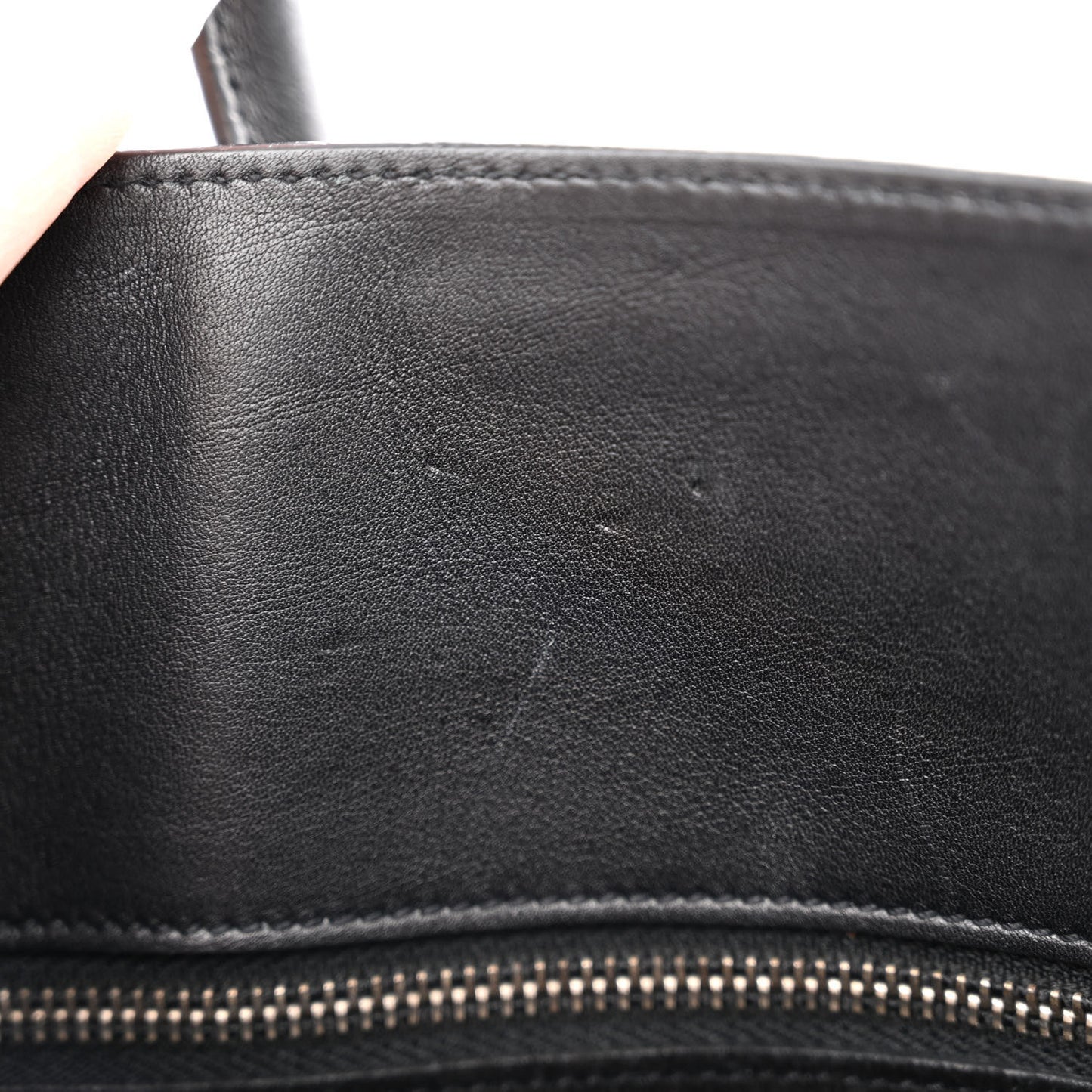 Python Calfskin Embossed Small Sac de Jour Black