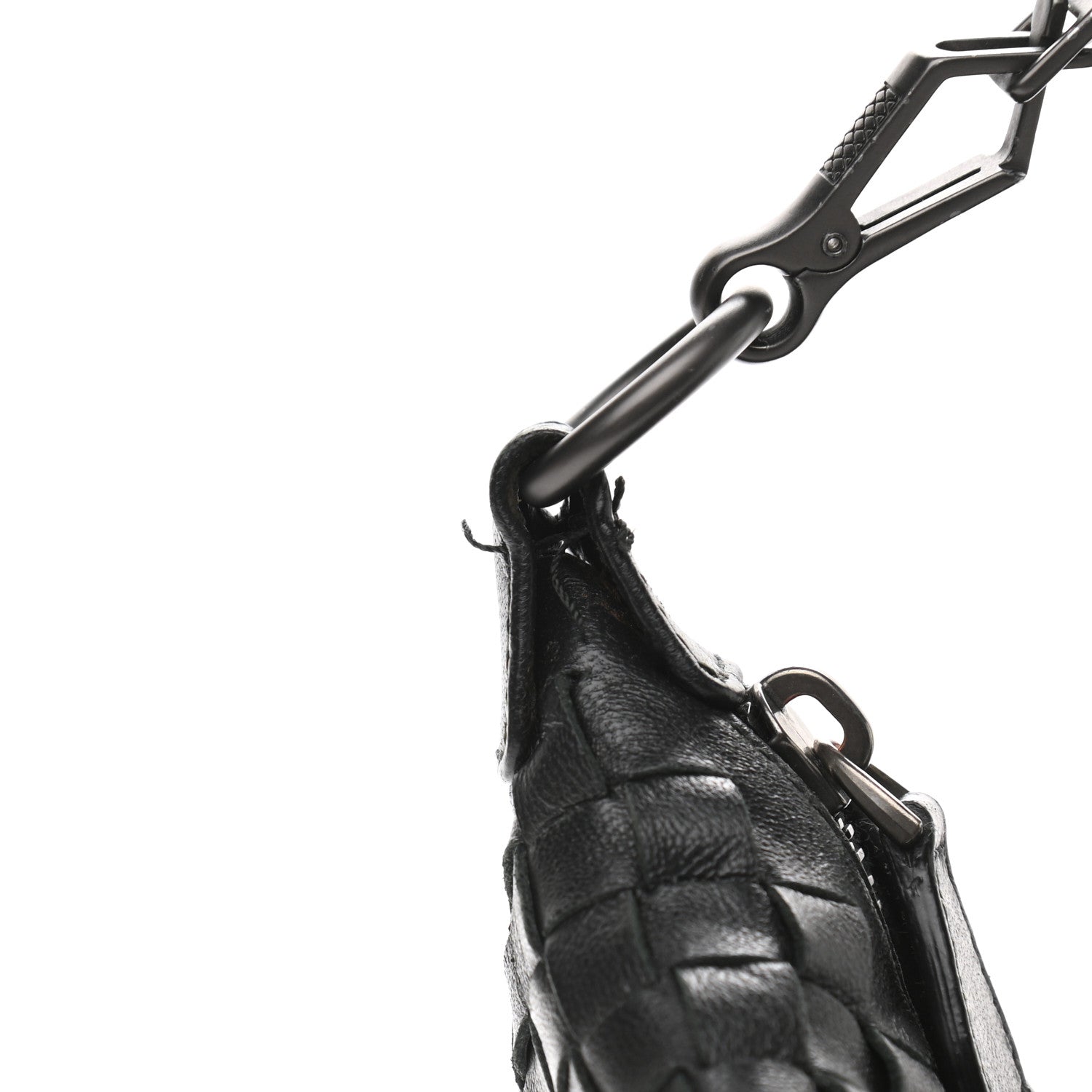 Bottega Veneta Nappa Intrecciato Small Shoulder Bag Black 9 of 10