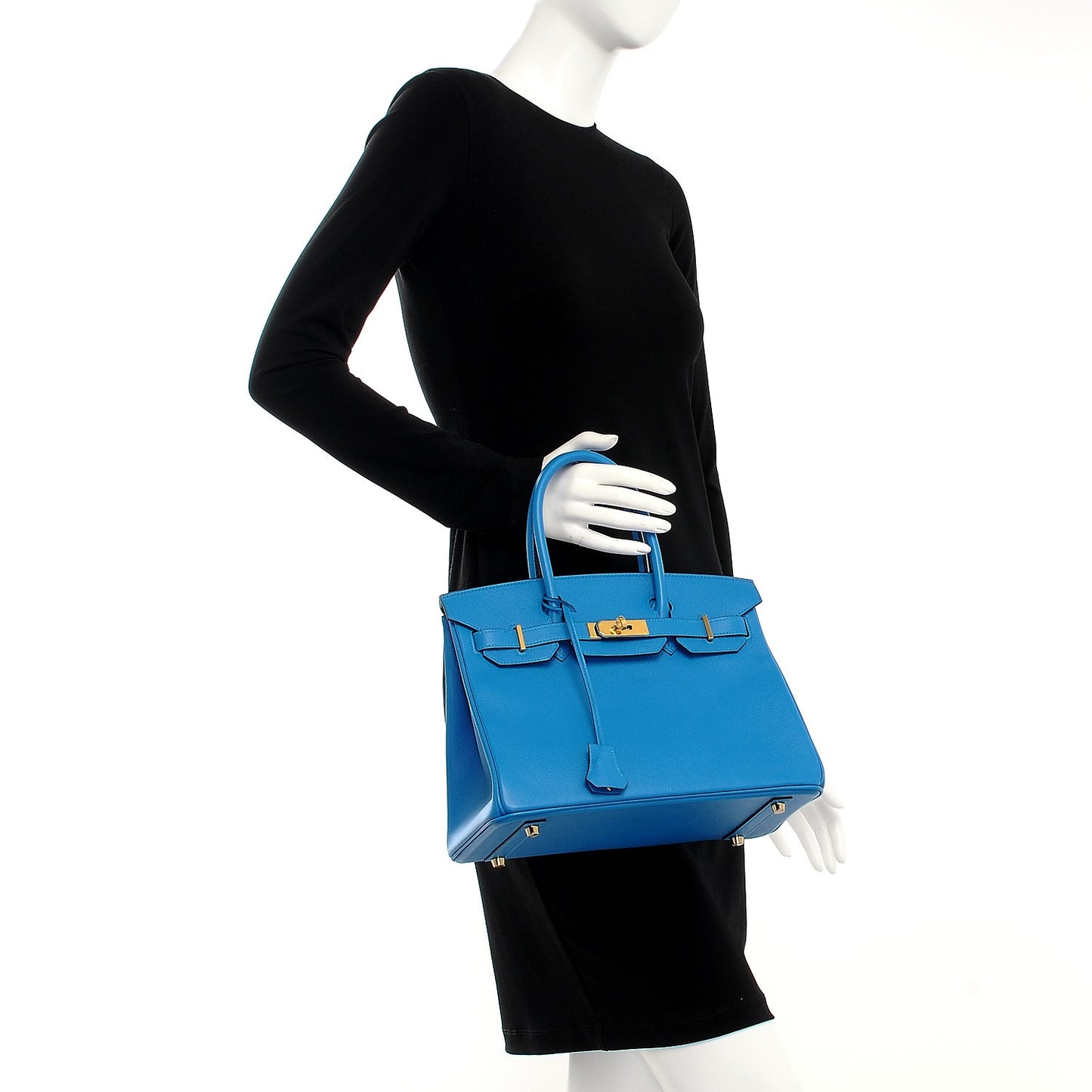 Epsom Birkin 30 Bleu Zanzibar