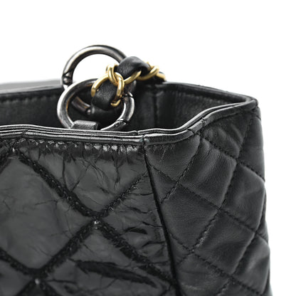 Chanel Glazed Crinkled Calfskin Medium East West Flap Black 15 of 15