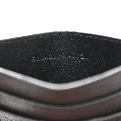 Saint Laurent Grain De Poudre Matelasse Chevron Monogram Credit Card Case Black 7 of 8