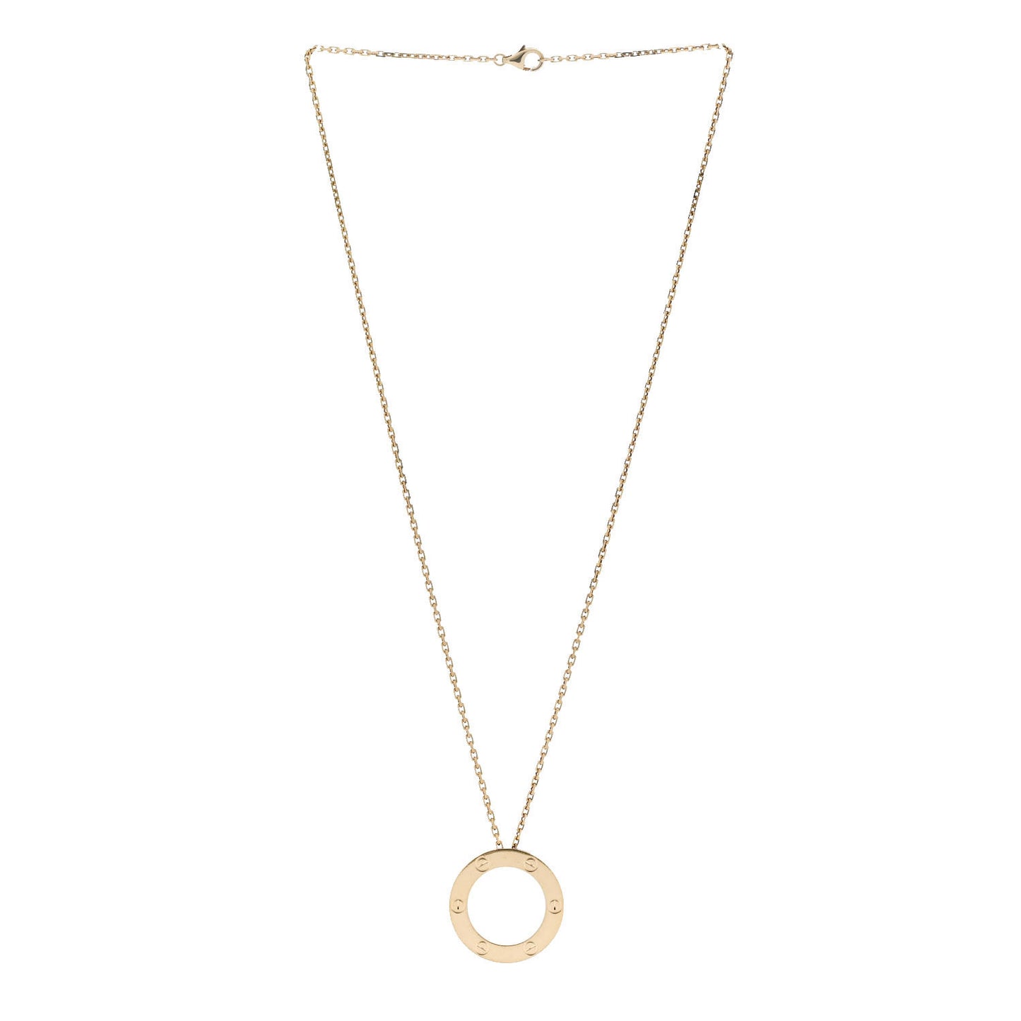 18K Yellow Gold LOVE Pendant Necklace
