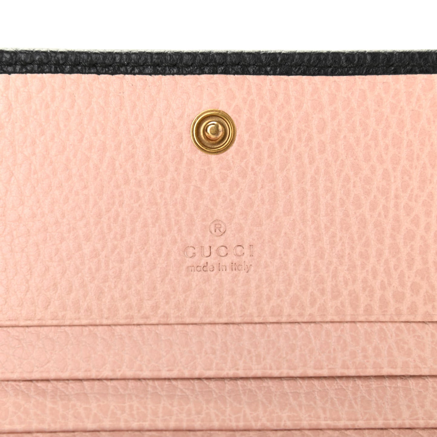 Calfskin GG Marmont Bow Card Case Black