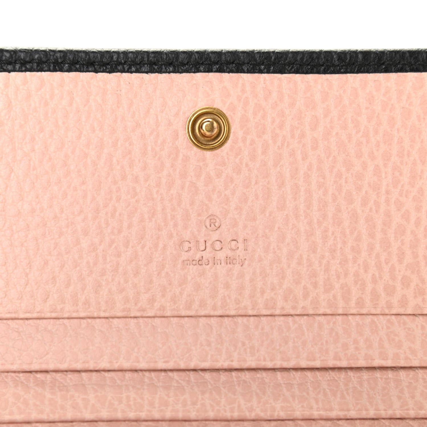 Gucci Calfskin GG Marmont Bow Card Case Black 6 of 7