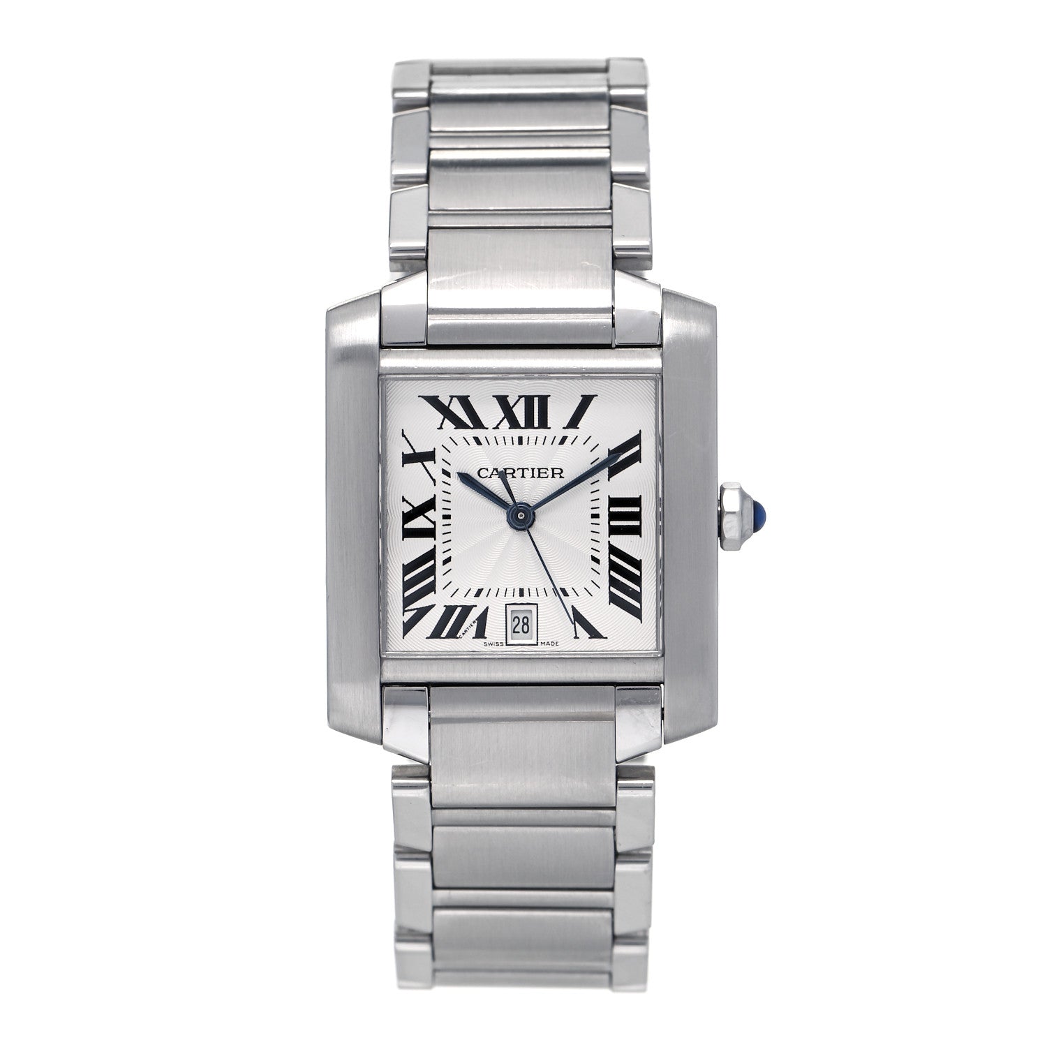 Cartier Stainless Steel 28mm Tank Francaise Automatic Watch 1 of 9