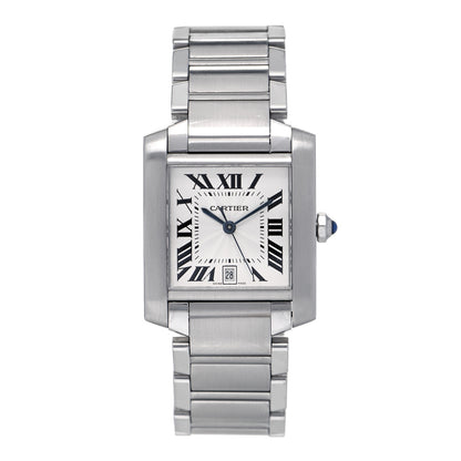 Cartier Stainless Steel 28mm Tank Francaise Automatic Watch 1 of 9