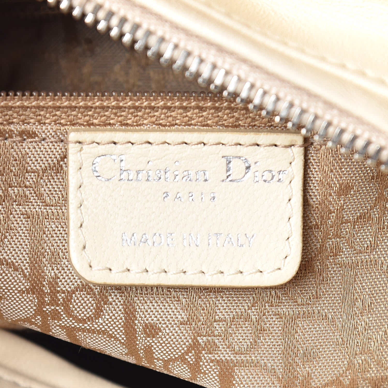 Christian Dior Lambskin Cannage Medium Lady Dior Light Beige 6 of 21
