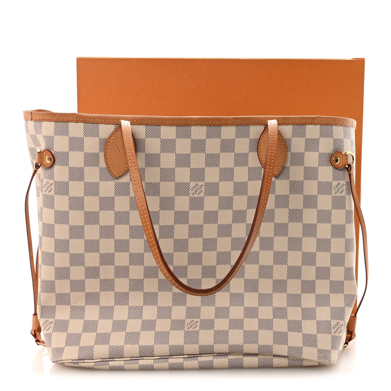 Louis Vuitton Damier Azur Neo Neverfull MM Rose Ballerine 10 of 10