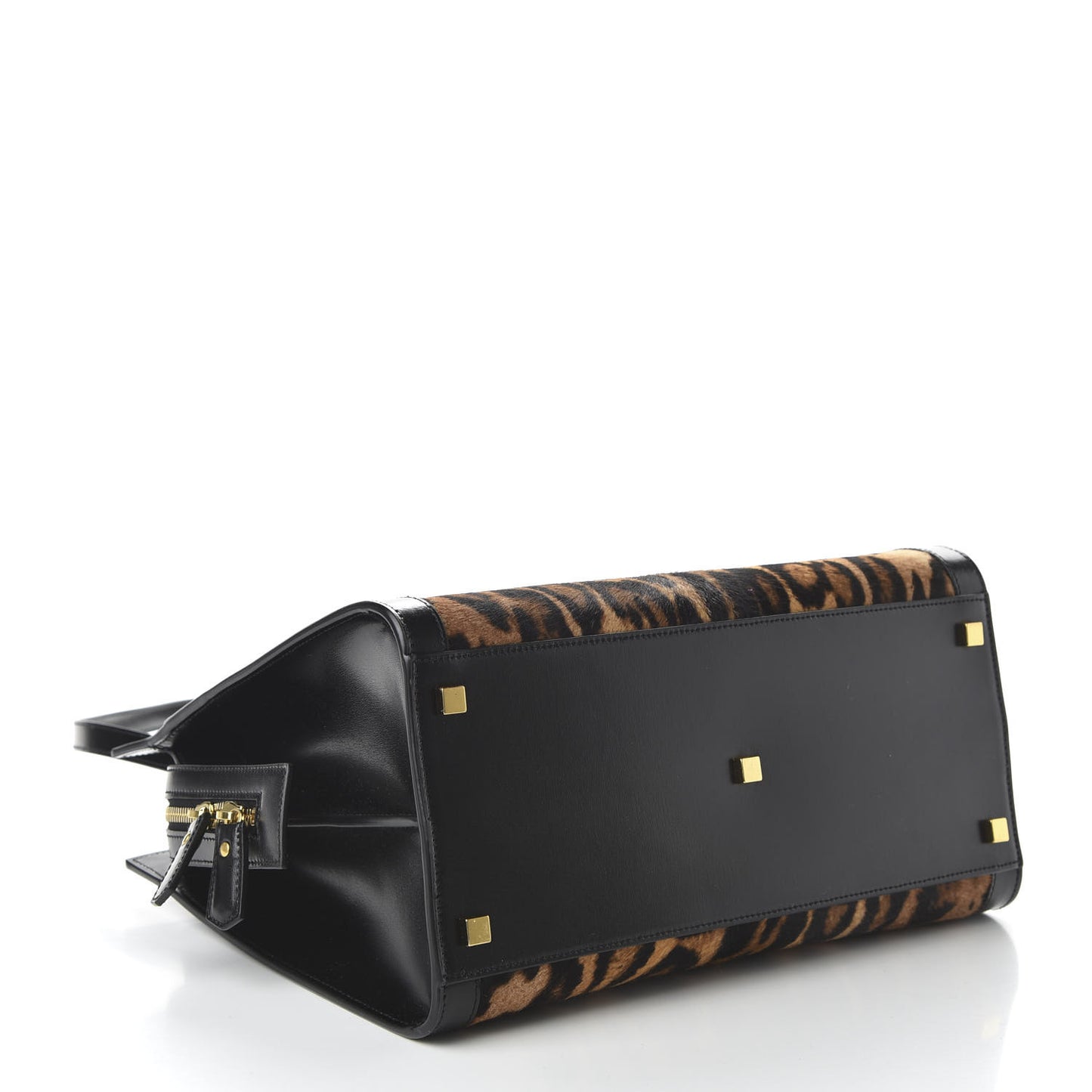 Calf Hair Calfskin Monogram Medium Uptown Tote Black