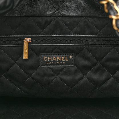 Chanel Shiny Calfskin Quilted Small Chanel 22 Black 6 of 11