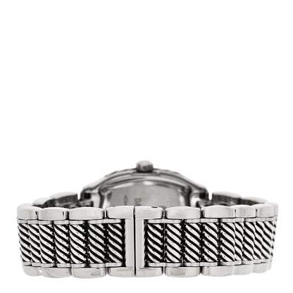 David Yurman Stainless Steel Diamond Mother of Pearl 25mm Thoroughbred Quartz Watch 3 of 5