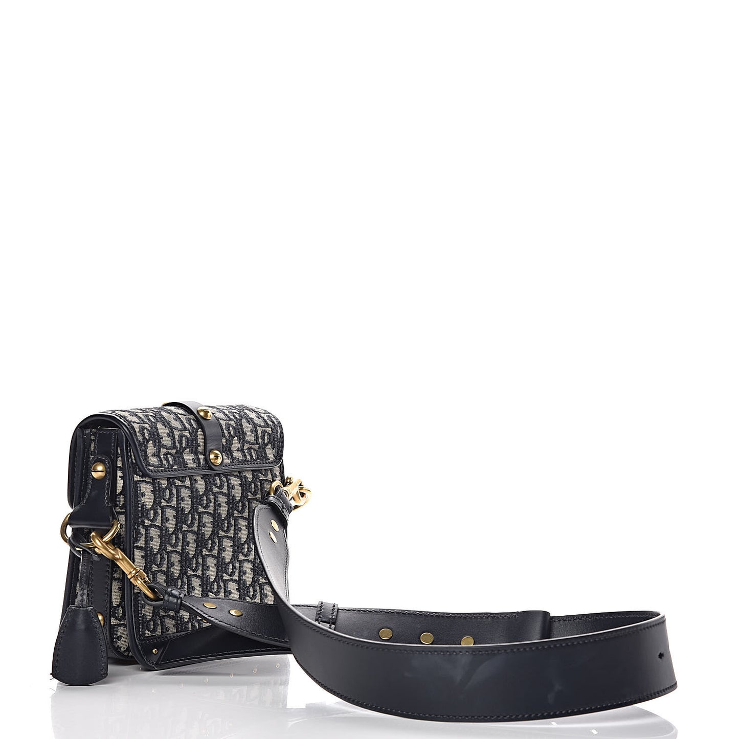 Oblique Square DiorAddict Flap Navy Blue
