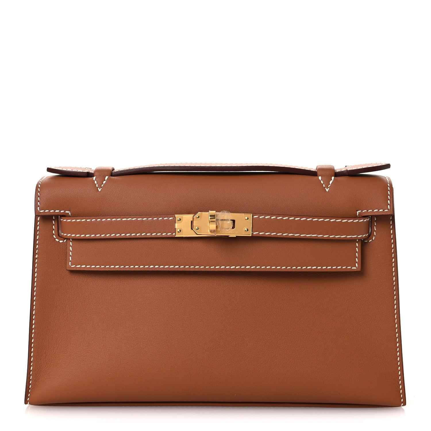 Hermes Swift Kelly Pochette Clutch Gold 1 of 11