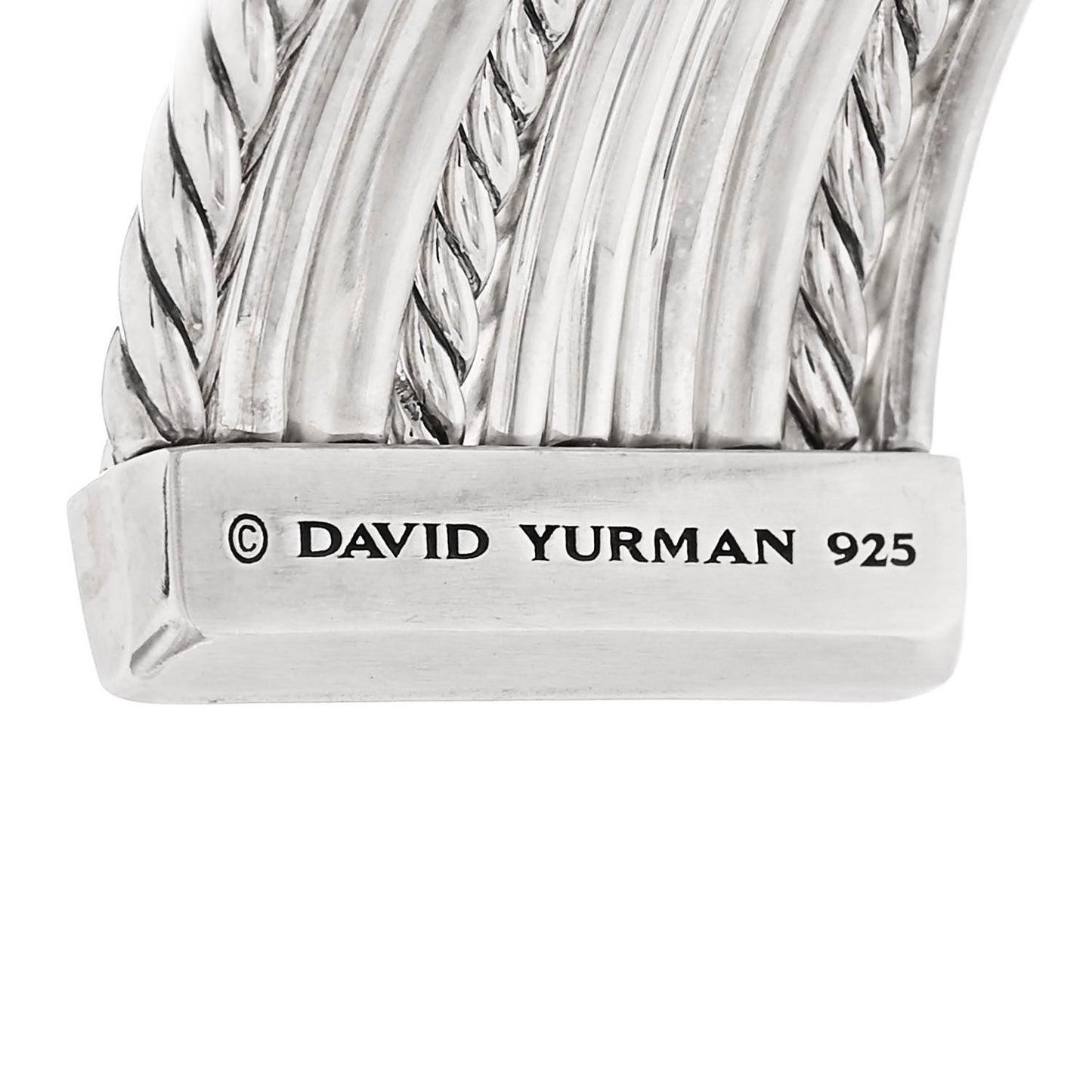 Sterling Silver Diamond Wide Stax Cuff Bracelet