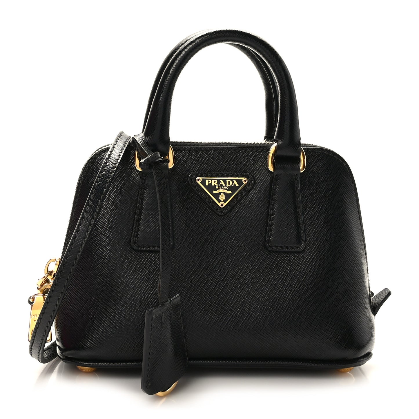 Saffiano Lux Mini Promenade Tote Black