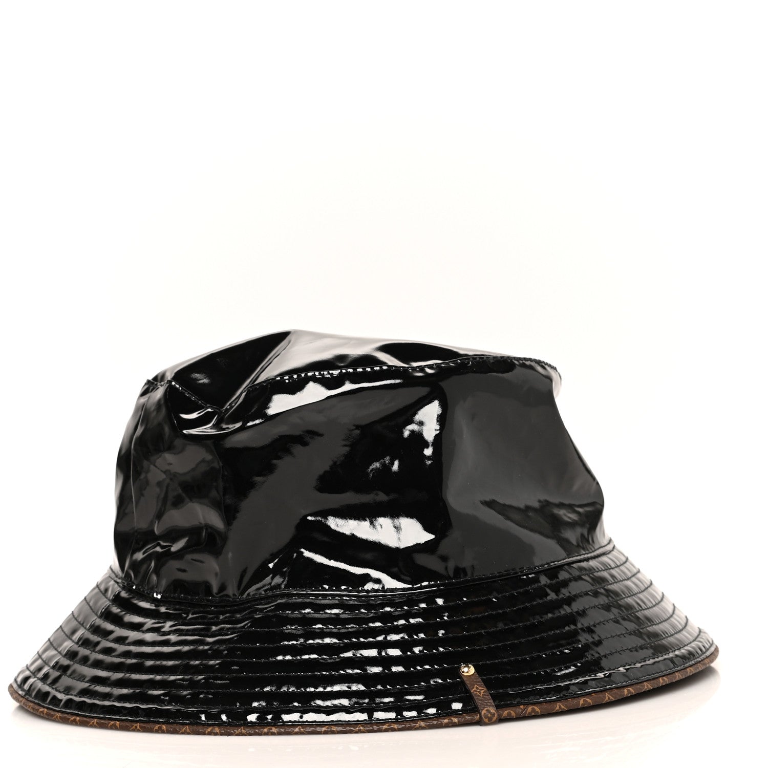 Louis Vuitton Patent Monogram Bob Bucket Hat S Black 4 of 7