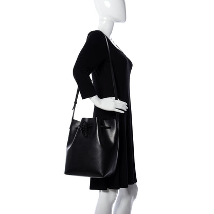 Mansur Gavriel Calfskin Mini Bucket Bag Black Flamma 2 of 8