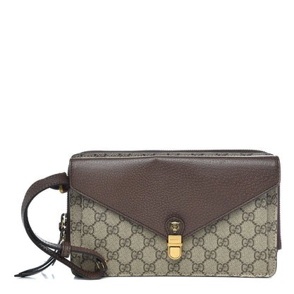 Gucci GG Supreme Monogram Neo Vintage Document Holder Beige New Acero Crop 3 of 12