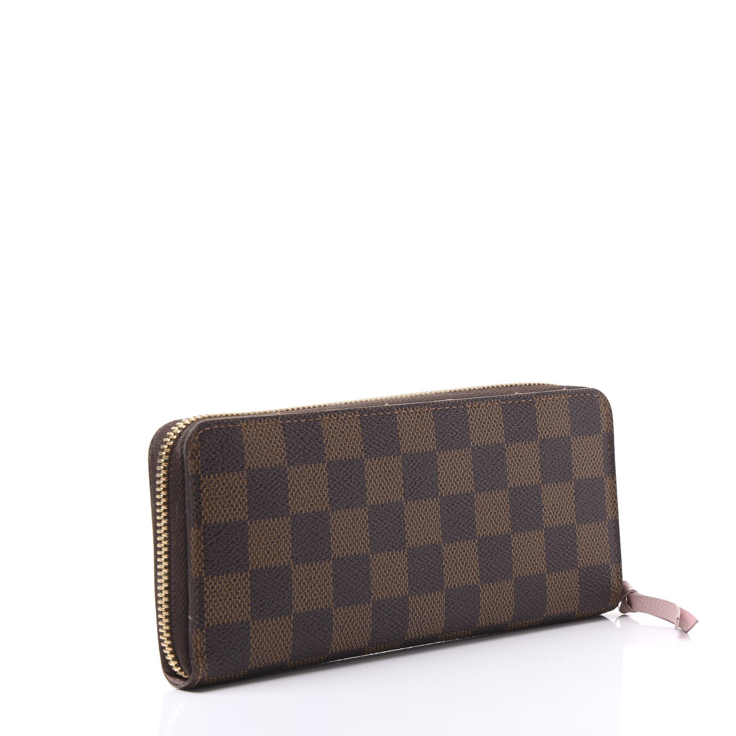 Louis Vuitton Damier Ebene Clemence Wallet Rose Ballerine 2 of 10