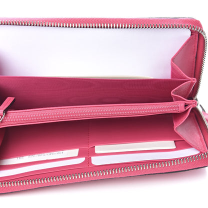 Gucci X MLB Guccissima Signature NY Yankees Embroidered Zip Around Wallet Box Pink Blue Ivory 5 of 9