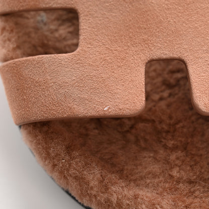 Hermes Suede Goatskin Woolskin Womens Chypre Sandals 39 Rose Aube 11 of 12