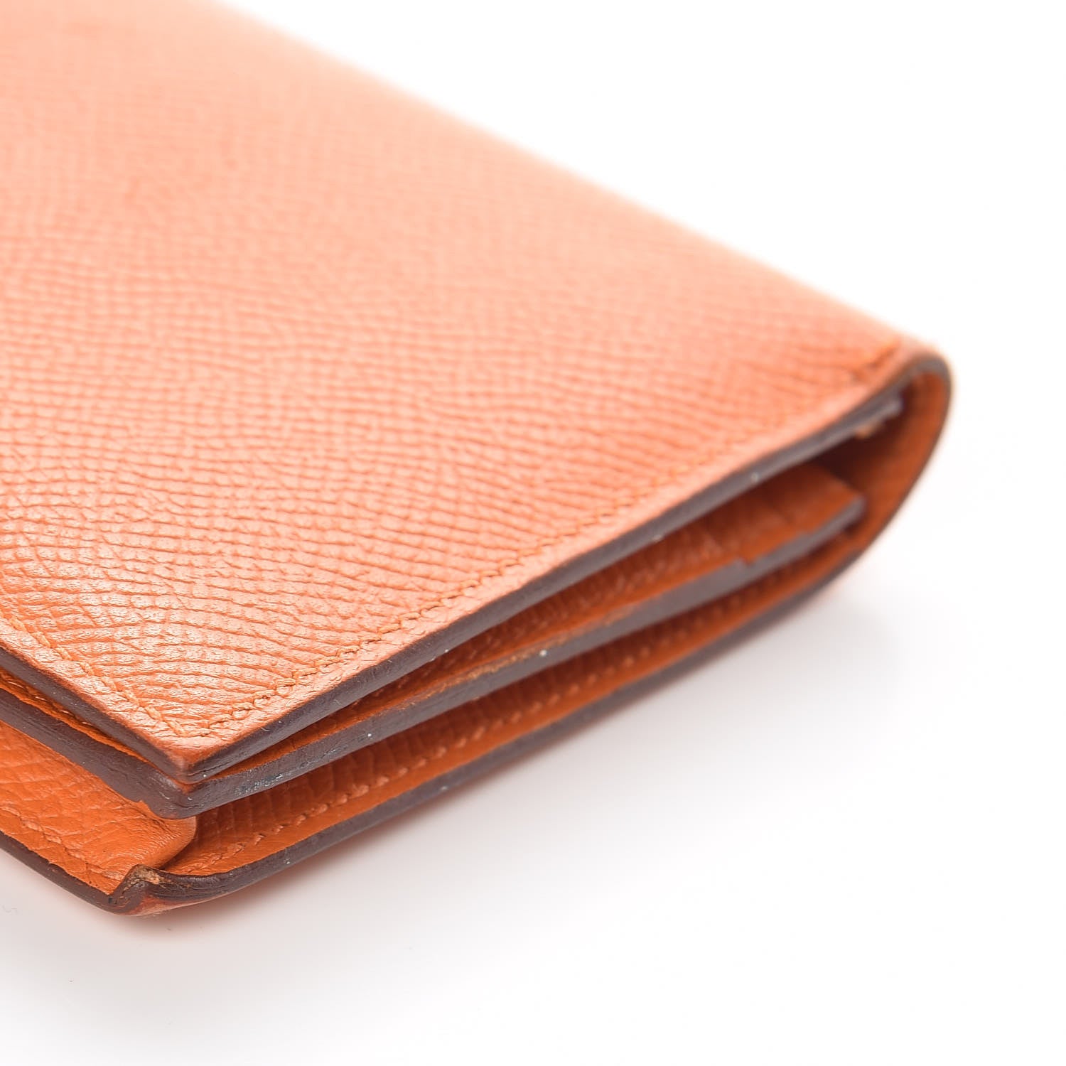 Hermes Epsom Bearn Gusset Wallet Orange 20 of 23
