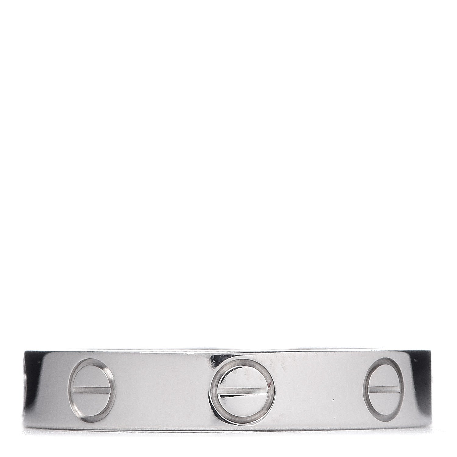 Cartier 18K White Gold 3.5mm LOVE Wedding Band Ring 51 5.75 3 of 4