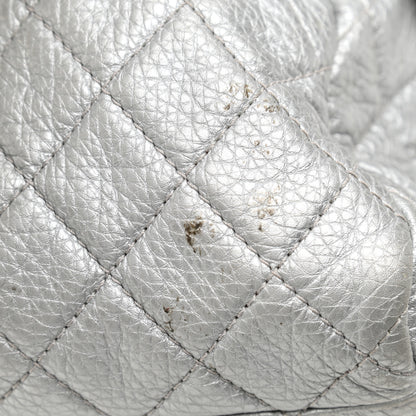 Chanel Metallic Calfskin Quilted XXL Travel Flap Bag Silver 14 of 14