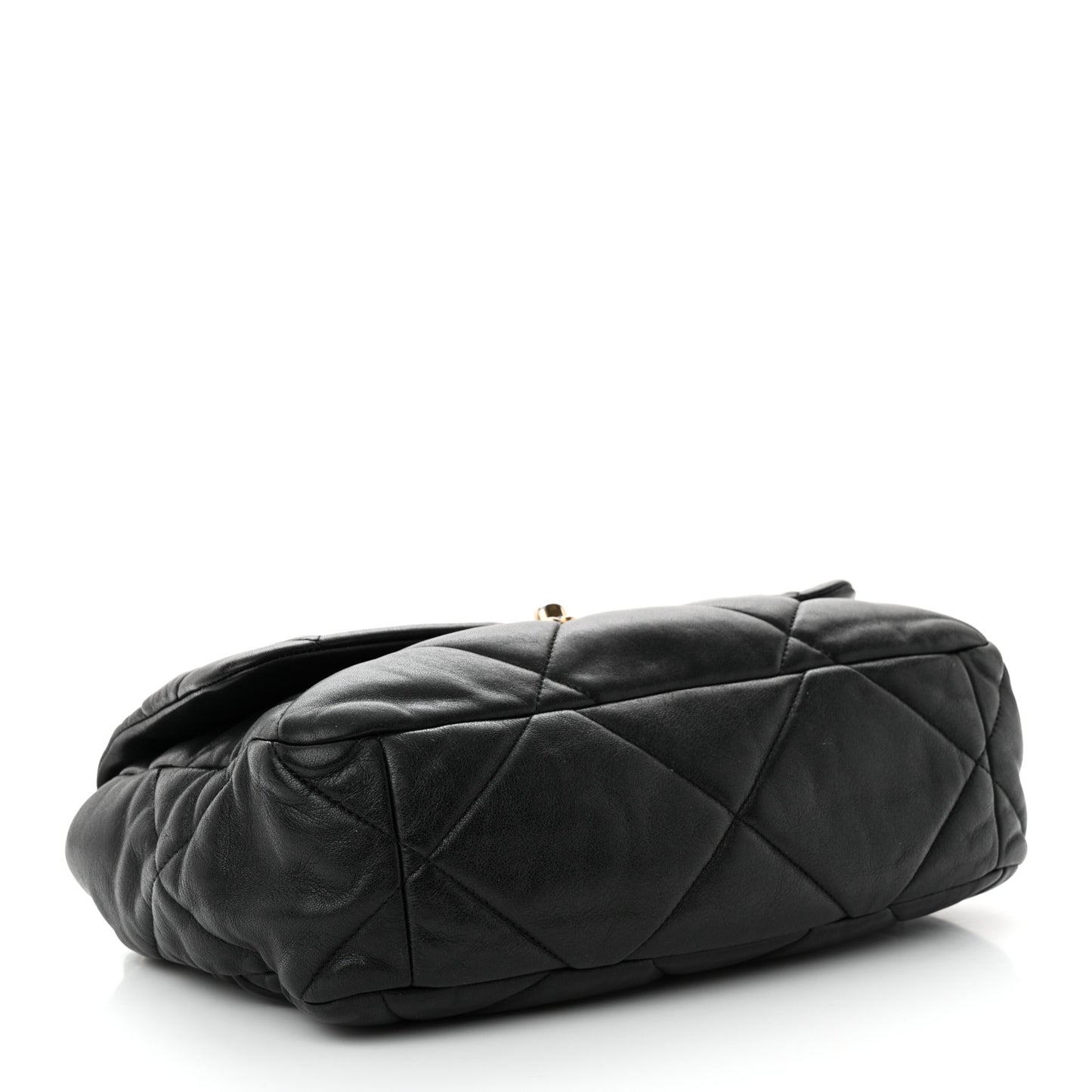 Lambskin Quilted Large Chanel 19 Flap Black