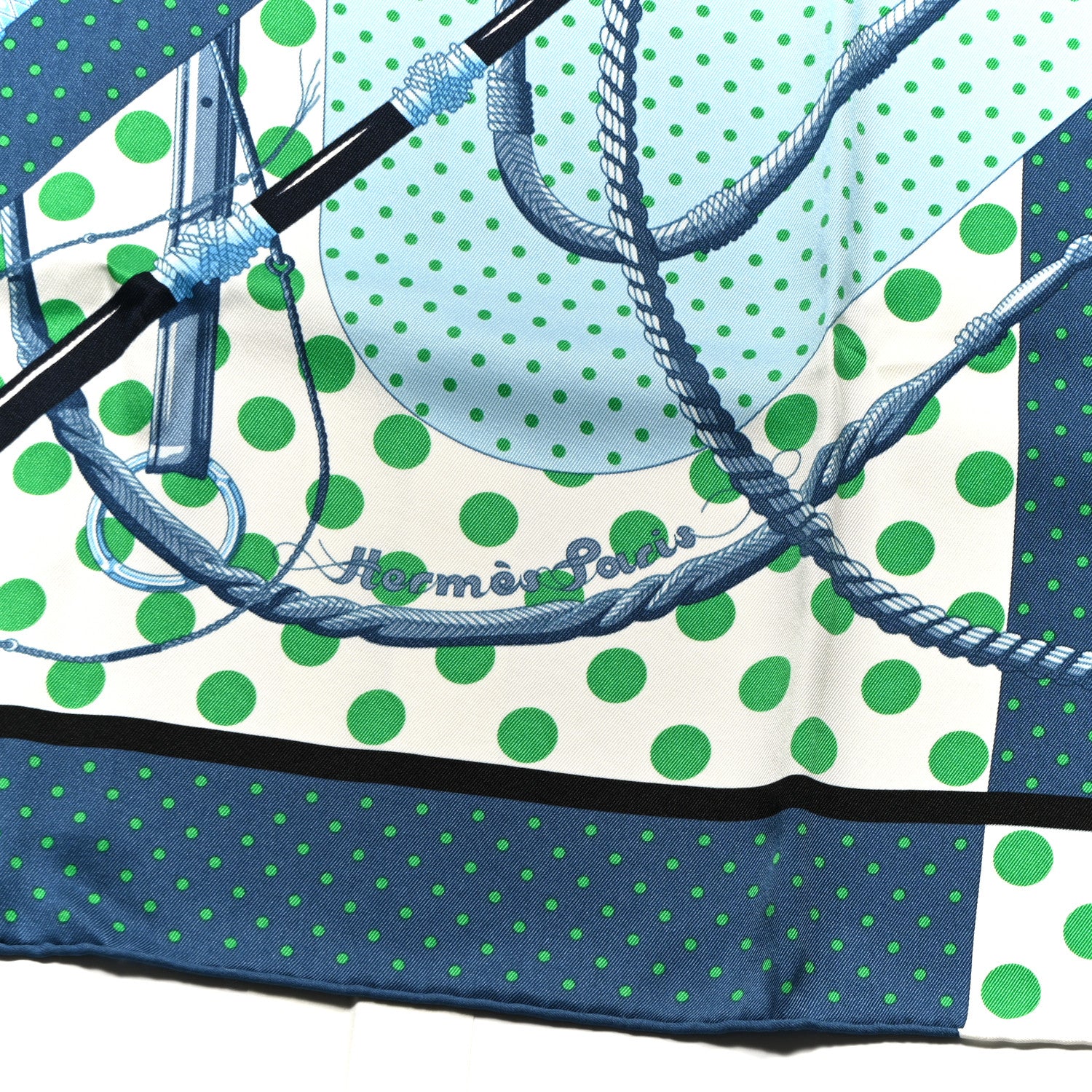 Hermes Silk Clic Clac A Pois Scarf 70 2 of 6
