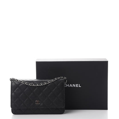 Chanel Caviar Quilted Wallet On Chain WOC Black 9 of 9