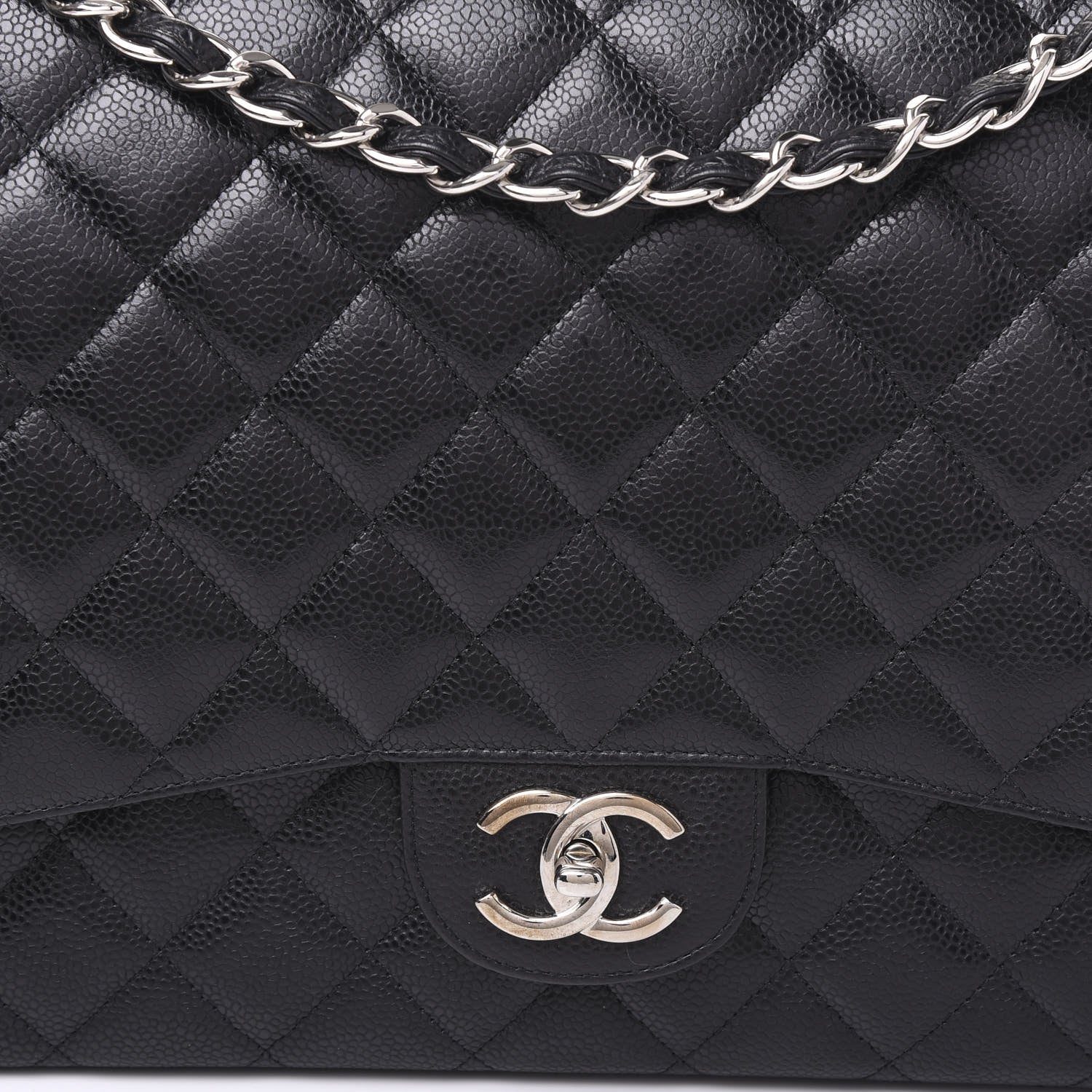 Chanel Caviar Quilted Maxi Double Flap Black 7 of 10
