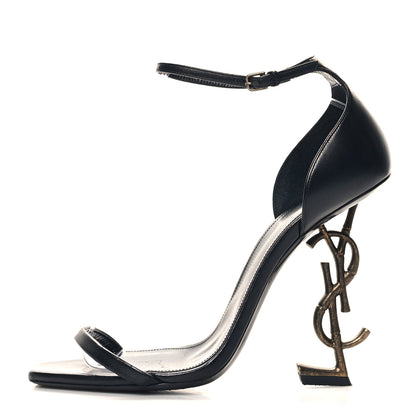 Saint Laurent Nappa Vendome Opyum 110 Sandals 39.5 Black Aged Gold 1 of 11