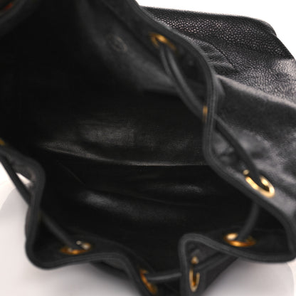 Chanel Caviar CC Drawstring Shoulder Bag Black 5 of 10