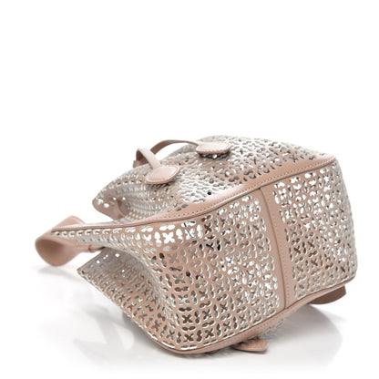 Alaia Calfskin Laser Cut Grille Rose-Marie 19 Bag Sable 4 of 8