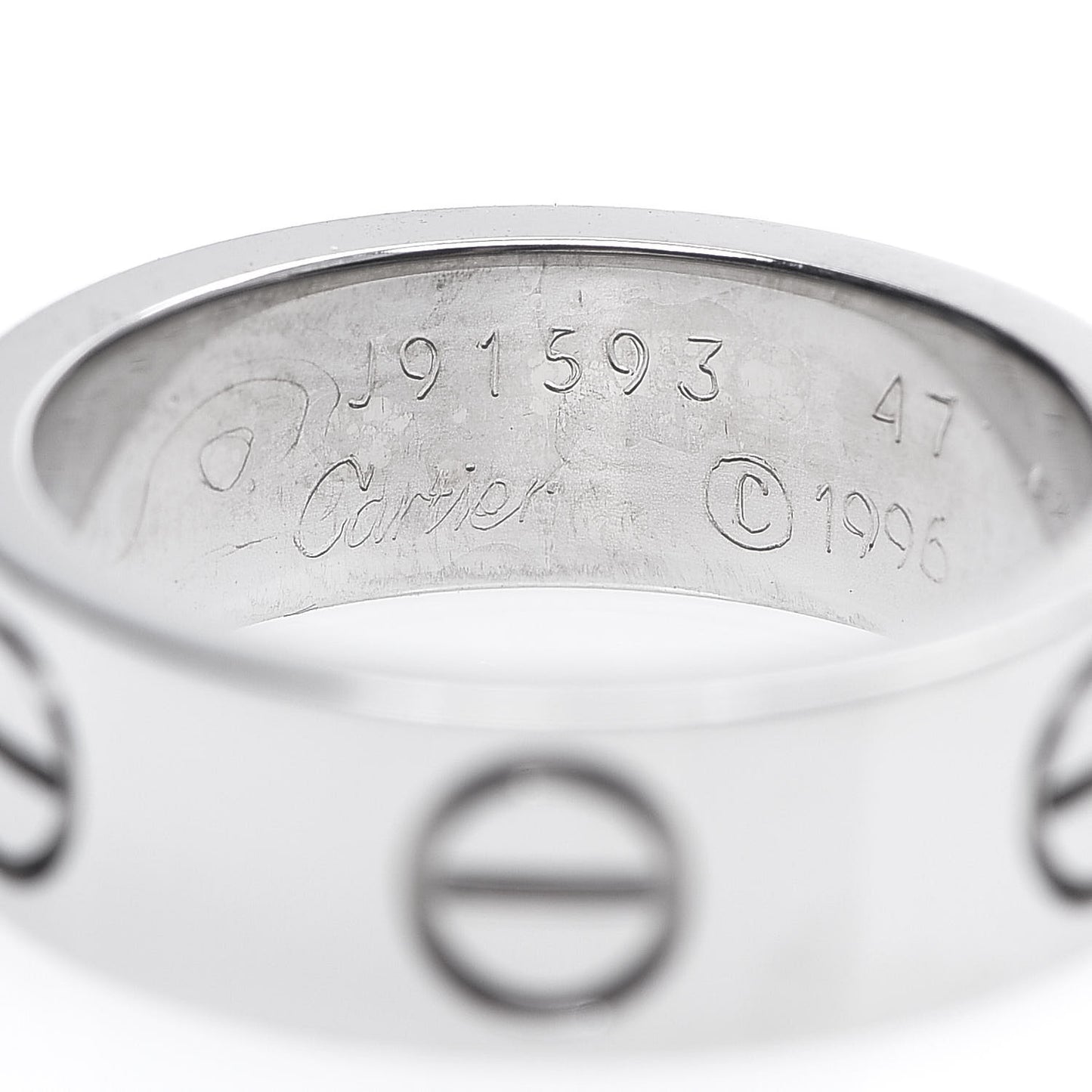 18K White Gold 5.5mm LOVE Ring 47 4