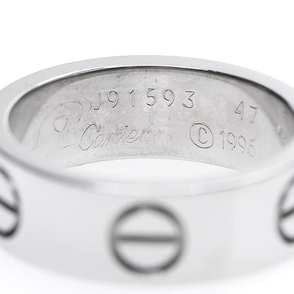 Cartier 18K White Gold 5.5mm LOVE Ring 47 4 3 of 4
