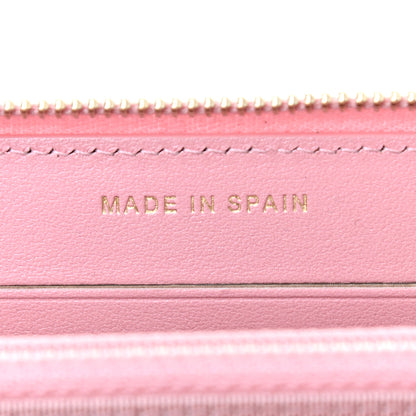 Chanel Iridescent Caviar Quilted Medium Zip Around Wallet Pink 5 of 6