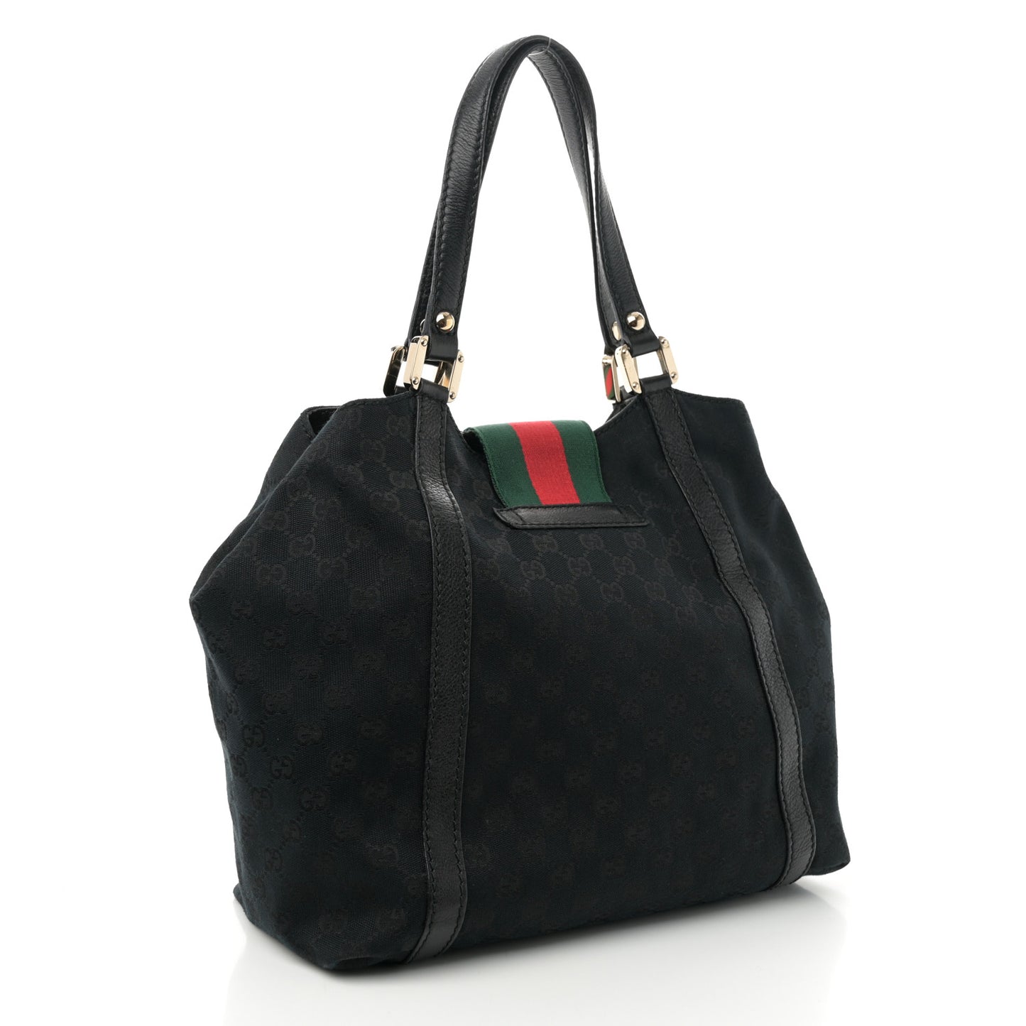 Monogram New Ladies Web Tote Black