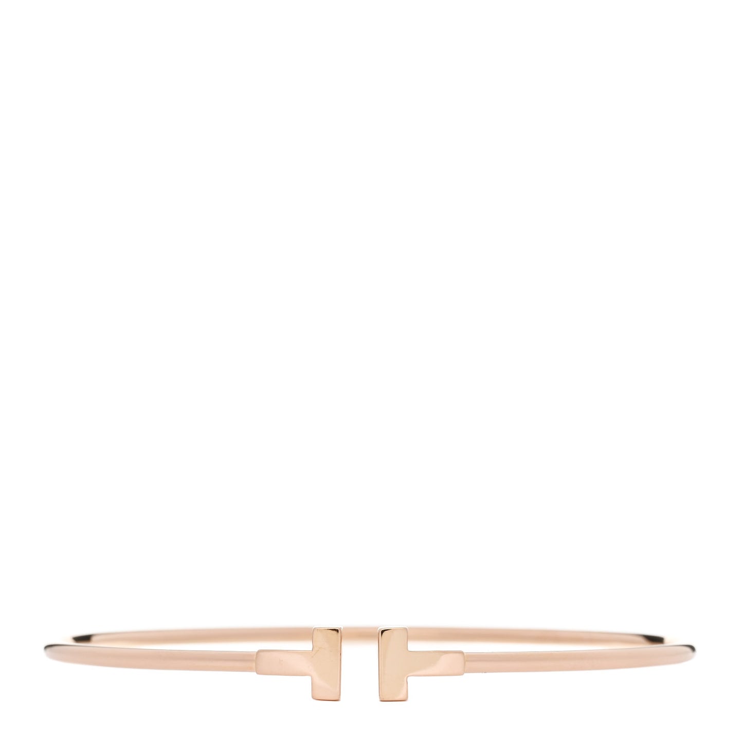 18K Rose Gold Narrow T Wire Bracelet