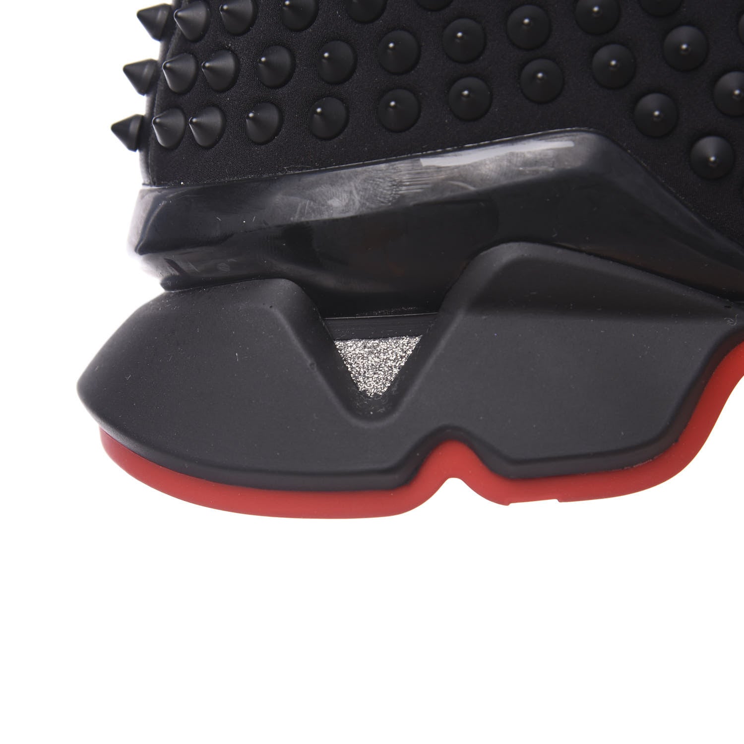Christian Louboutin Neoprene Spike Sock Donna Flat Sneakers 37 Black 10 of 11