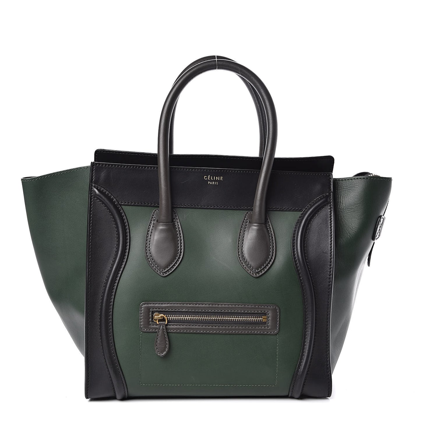 Smooth Calfskin Mini Tri-Color Luggage Forest