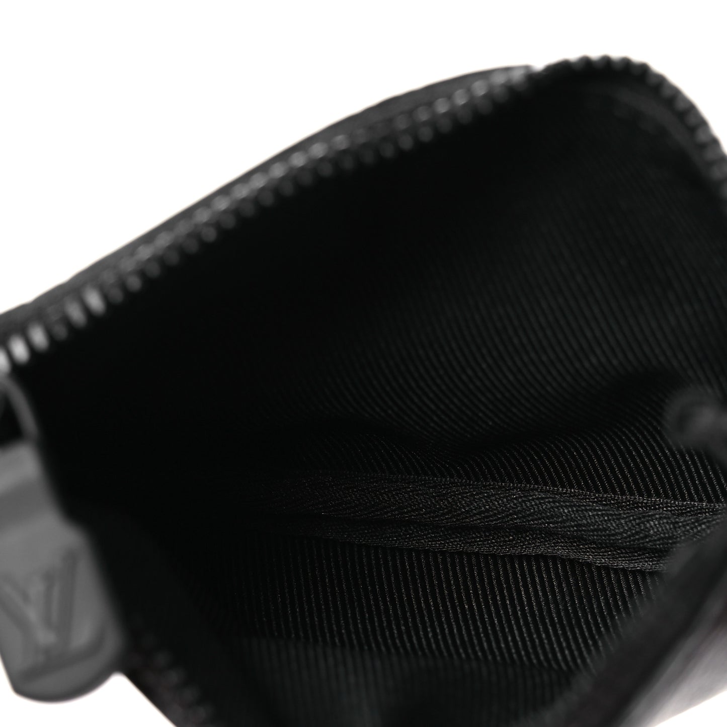 Calfskin Monogram Shadow Key Pouch Black