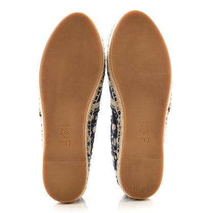 Christian Dior Oblique Embroidered Granville 15mm Espadrilles 38.5 Deep Blue 9 of 20