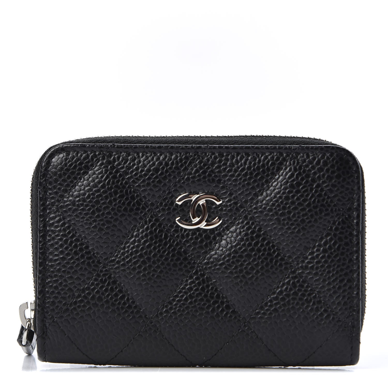 Chanel Caviar Quilted Zip Coin Purse Black 1 of 9