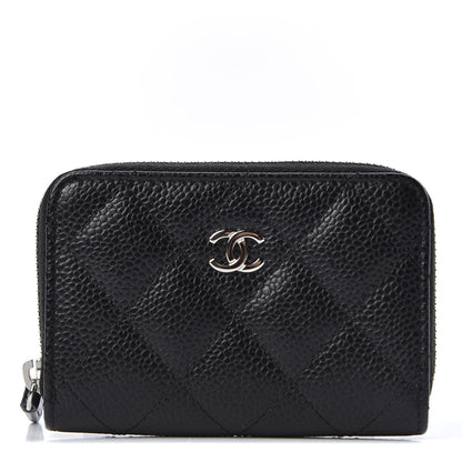 Chanel Caviar Quilted Zip Coin Purse Black 1 of 9