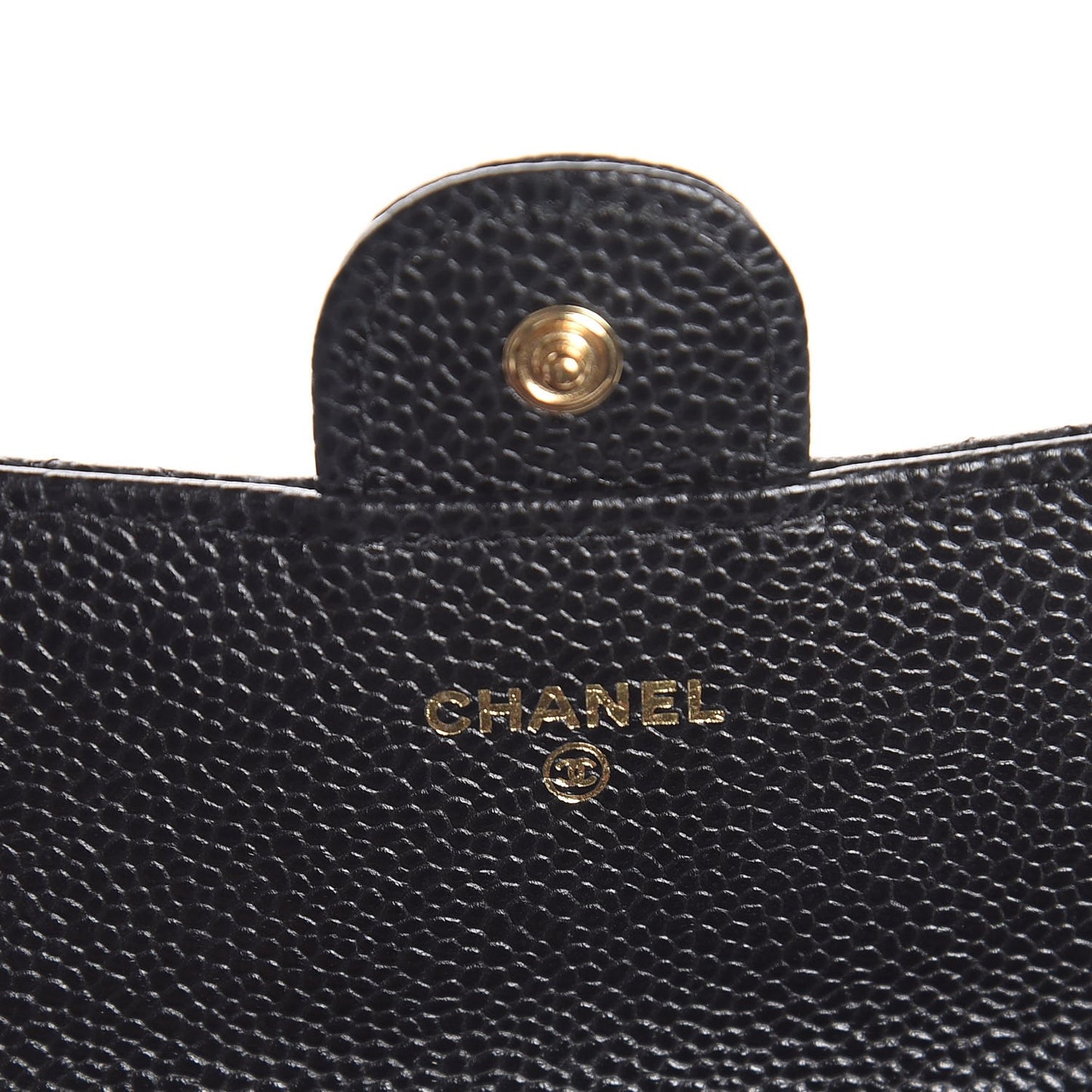 Caviar Quilted Large Flap Wallet Black