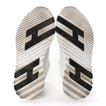 Hermes Calfskin Suede Goatskin Bouncing Sneakers 36 White 6 of 9