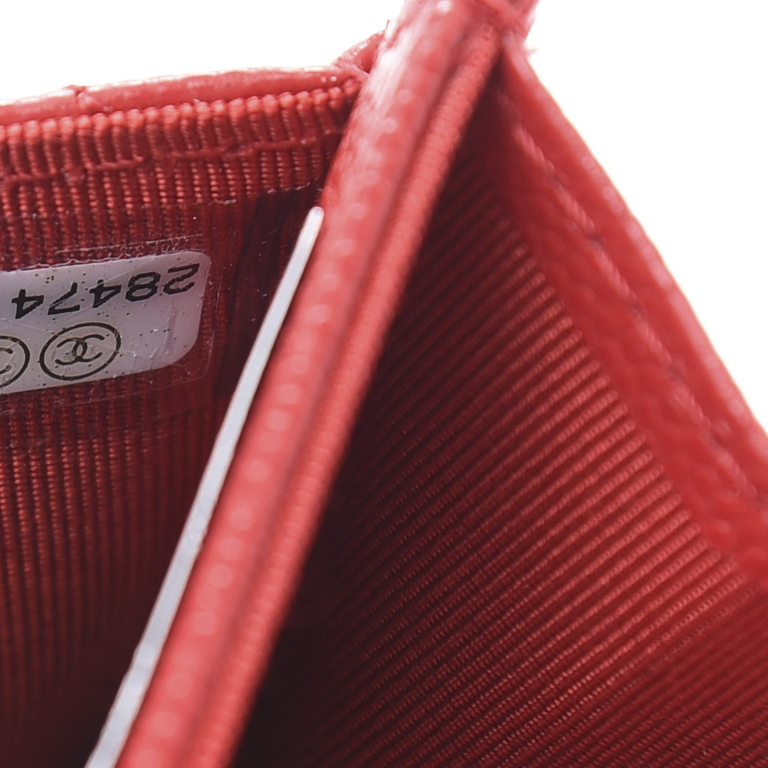 Chanel Caviar Quilted Flap Card Holder Red 8 of 9