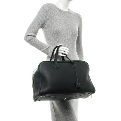 Hermes Taurillon Clemence Victoria II Fourre-Tout 43 Black 2 of 7